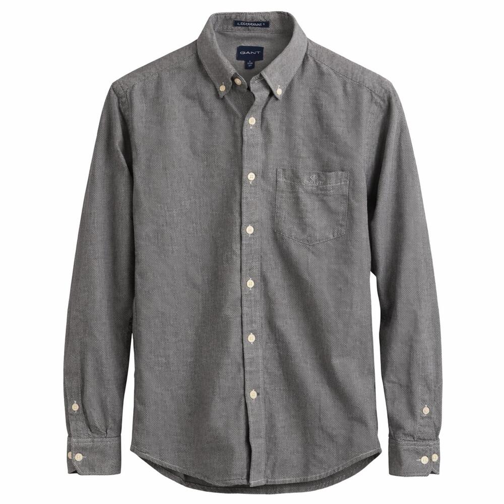 GANT Oxford Banker Gray Button Down Shirt Mens M 39/40 Regular